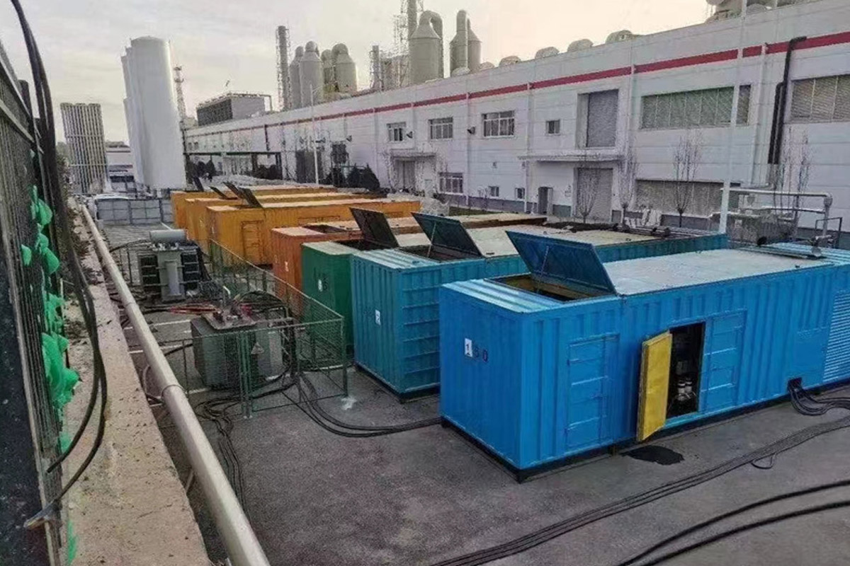 丰润发电机租赁施工现场